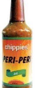 Chippies Sauce Peri Peri Hot 250ml Bottle